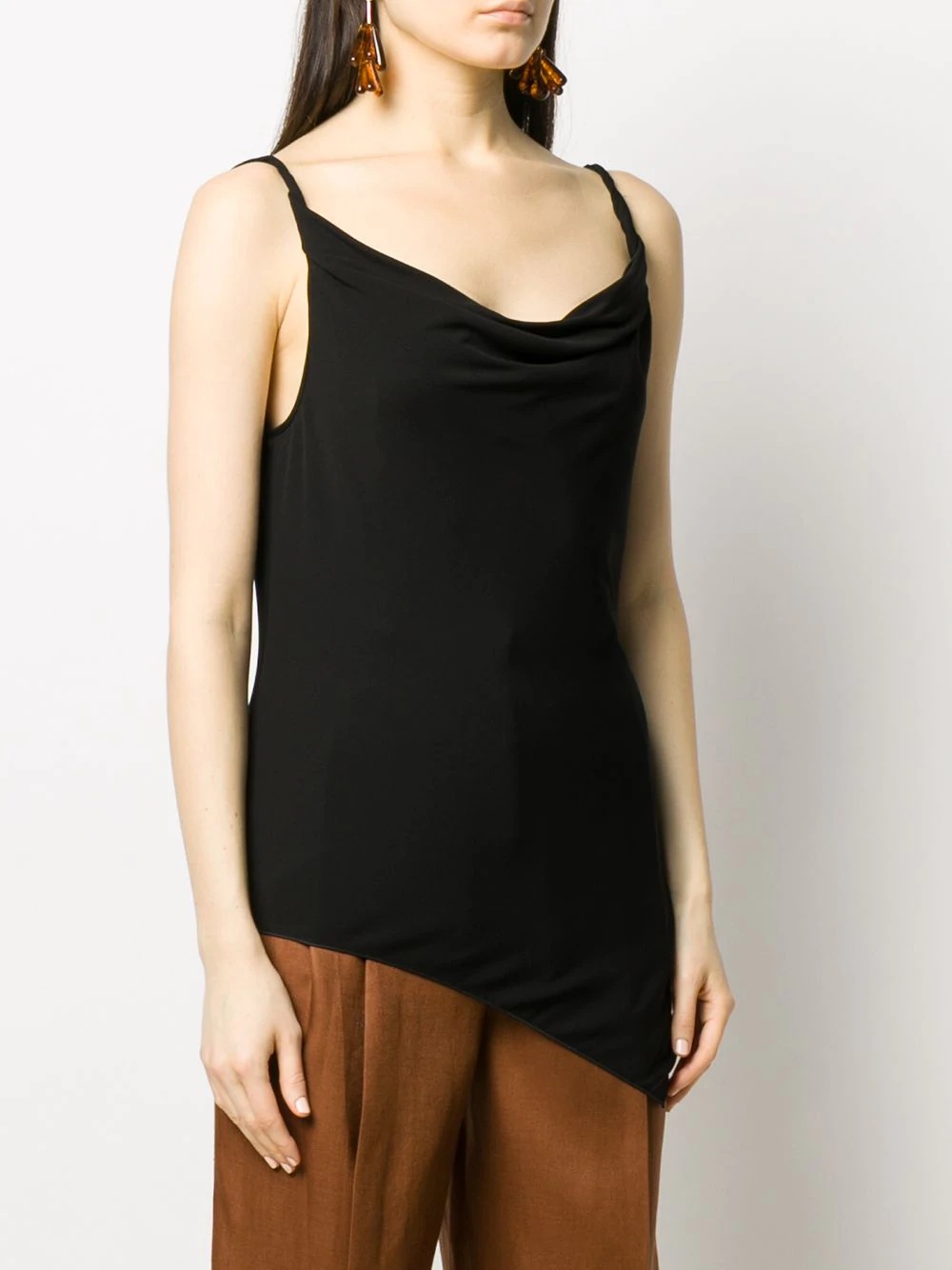 asymmetric hem tank top - 3