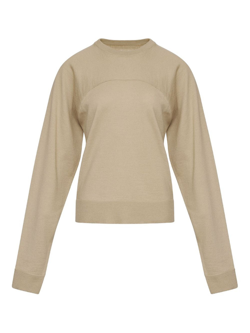 crew-neck long-sleeved top 1