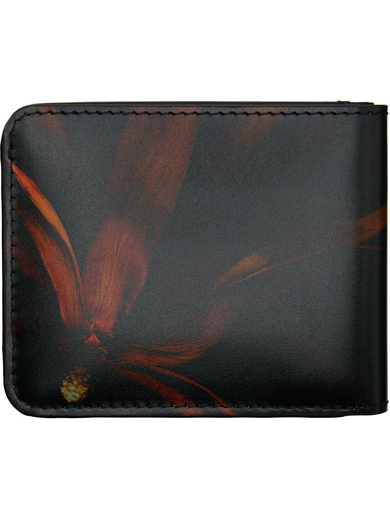 Dries Van Noten Black & Orange Floral Wallet outlook