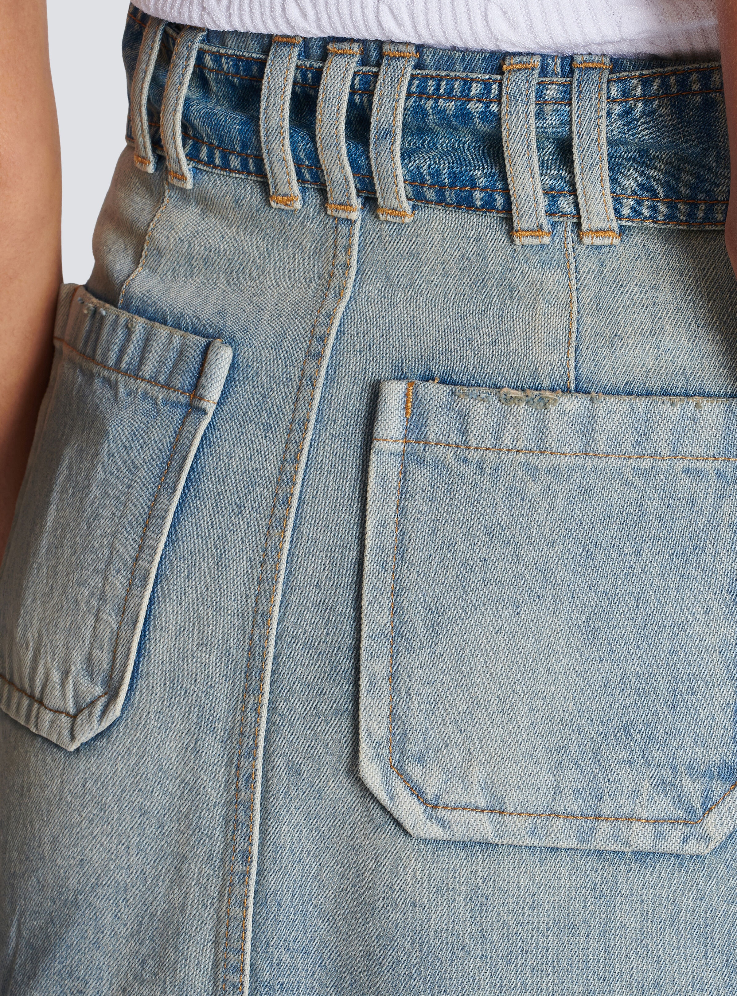 Denim skirt with pockets - 6