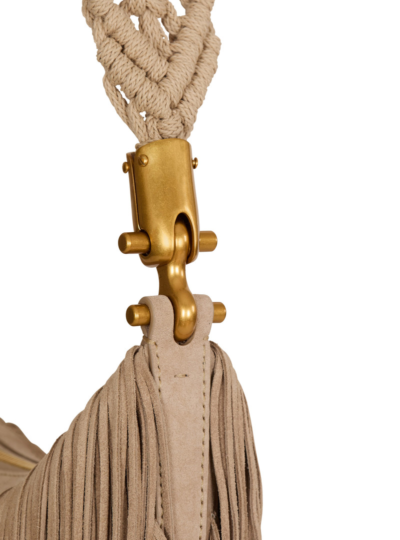 Ébène Hobo fringed suede bag 3