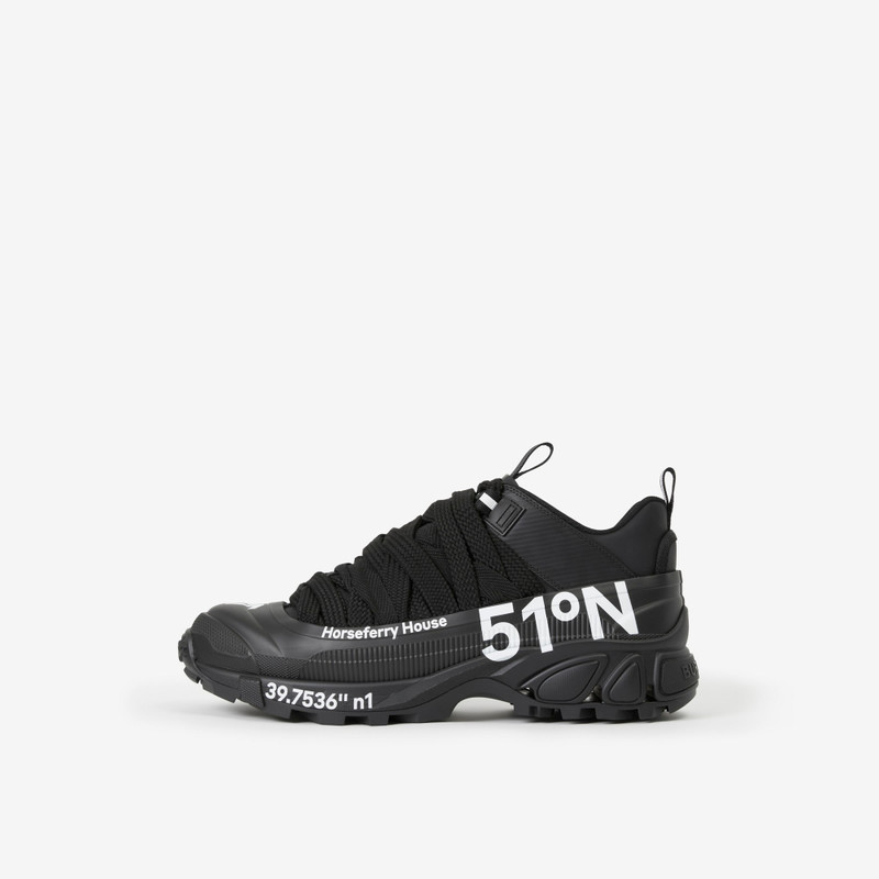 Lace Detail Coordinates Print Leather Arthur Sneakers 5