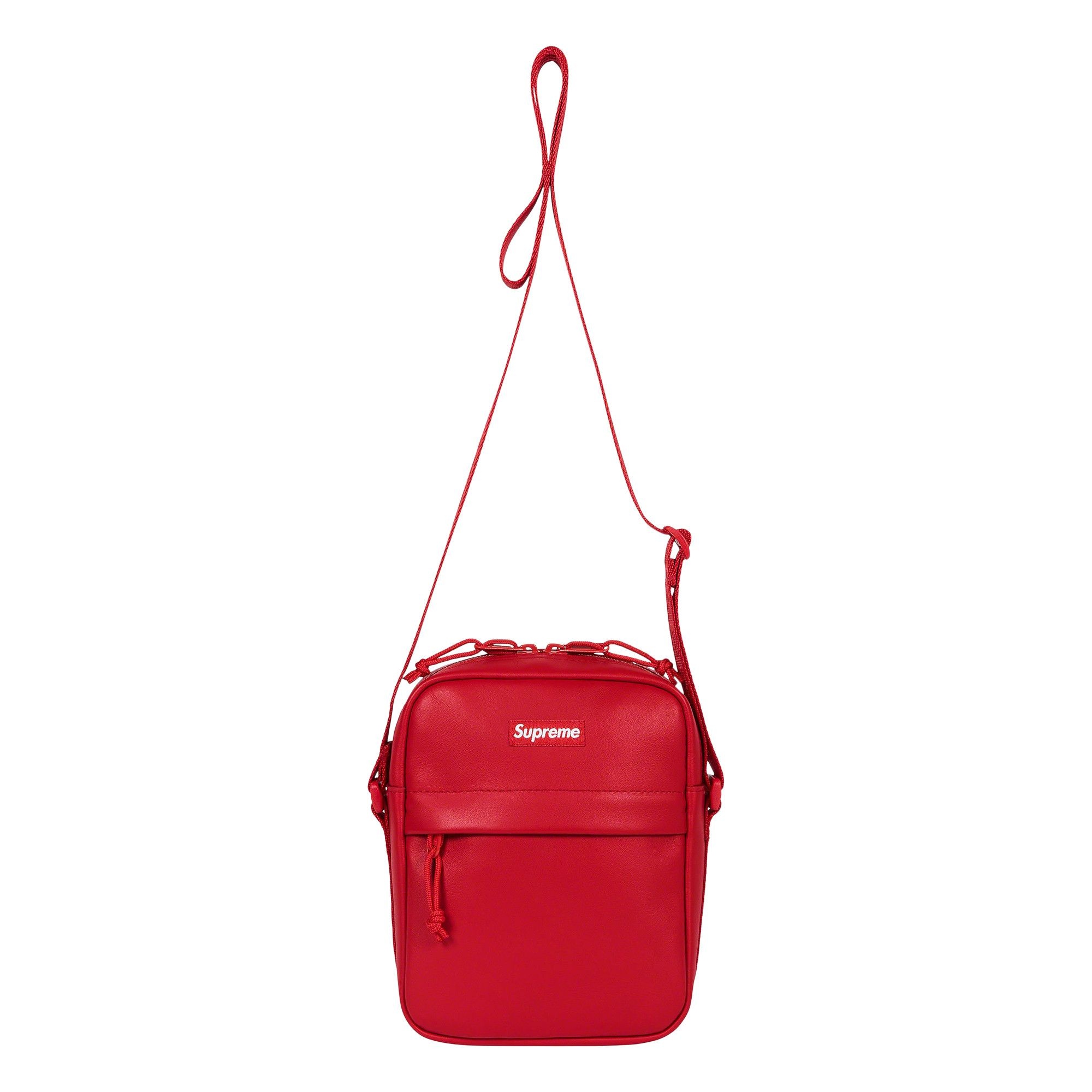 Supreme red leather bag sale