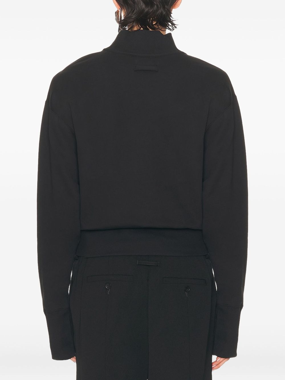 mock-neck long-sleeve sweatshirt - 4