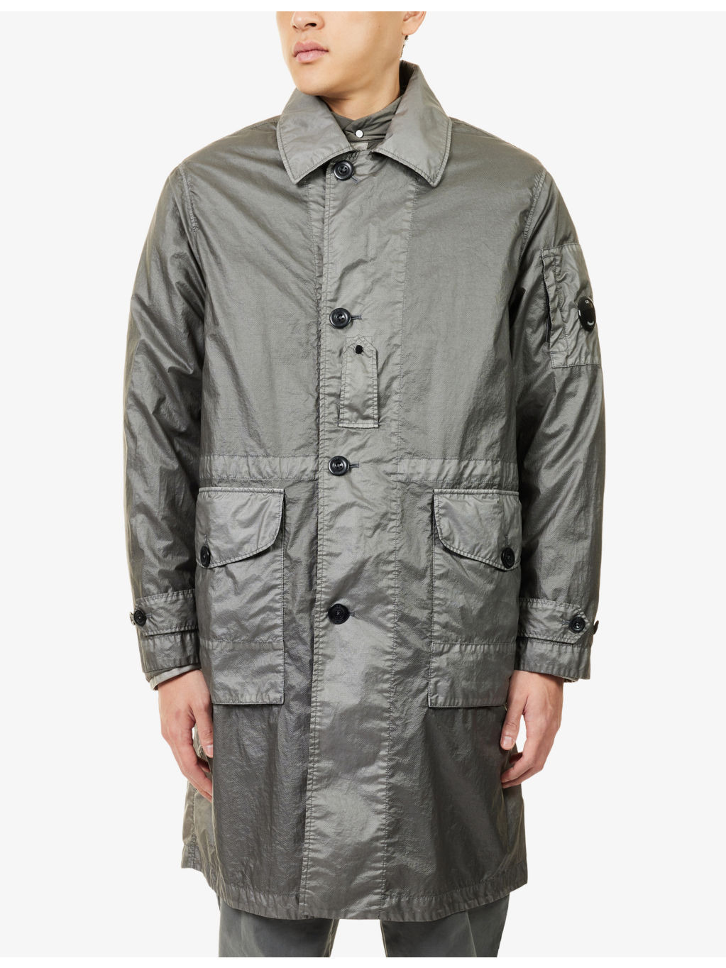 Opal Long-Length Nylon Overcoat - 3