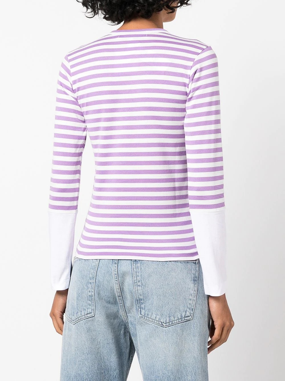 heart-patch cotton T-shirt - 4