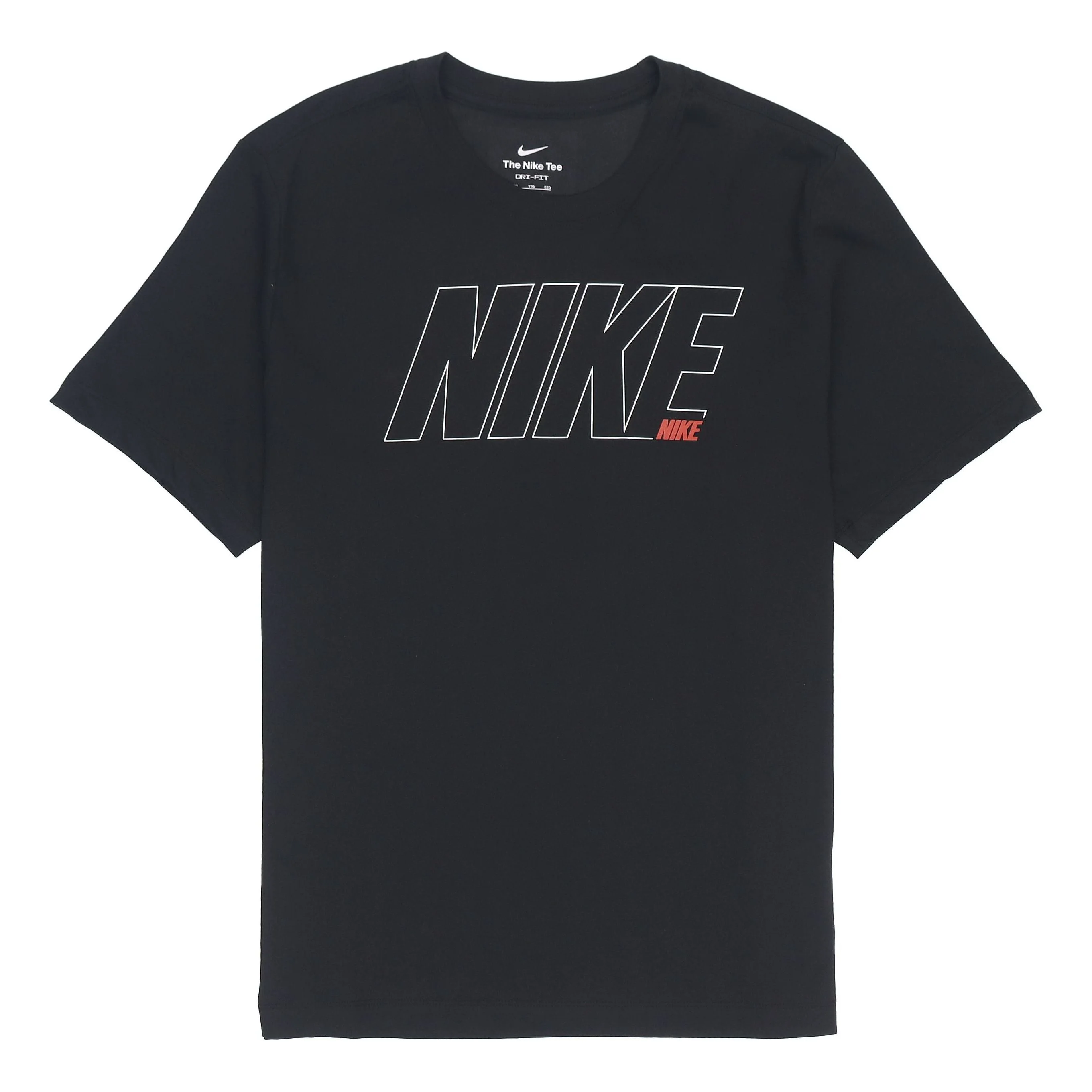 Men's Nike Solid Color Alphabet Quick Dry Breathable Training Sports Short Sleeve Black T-Shirt DM62 - 1