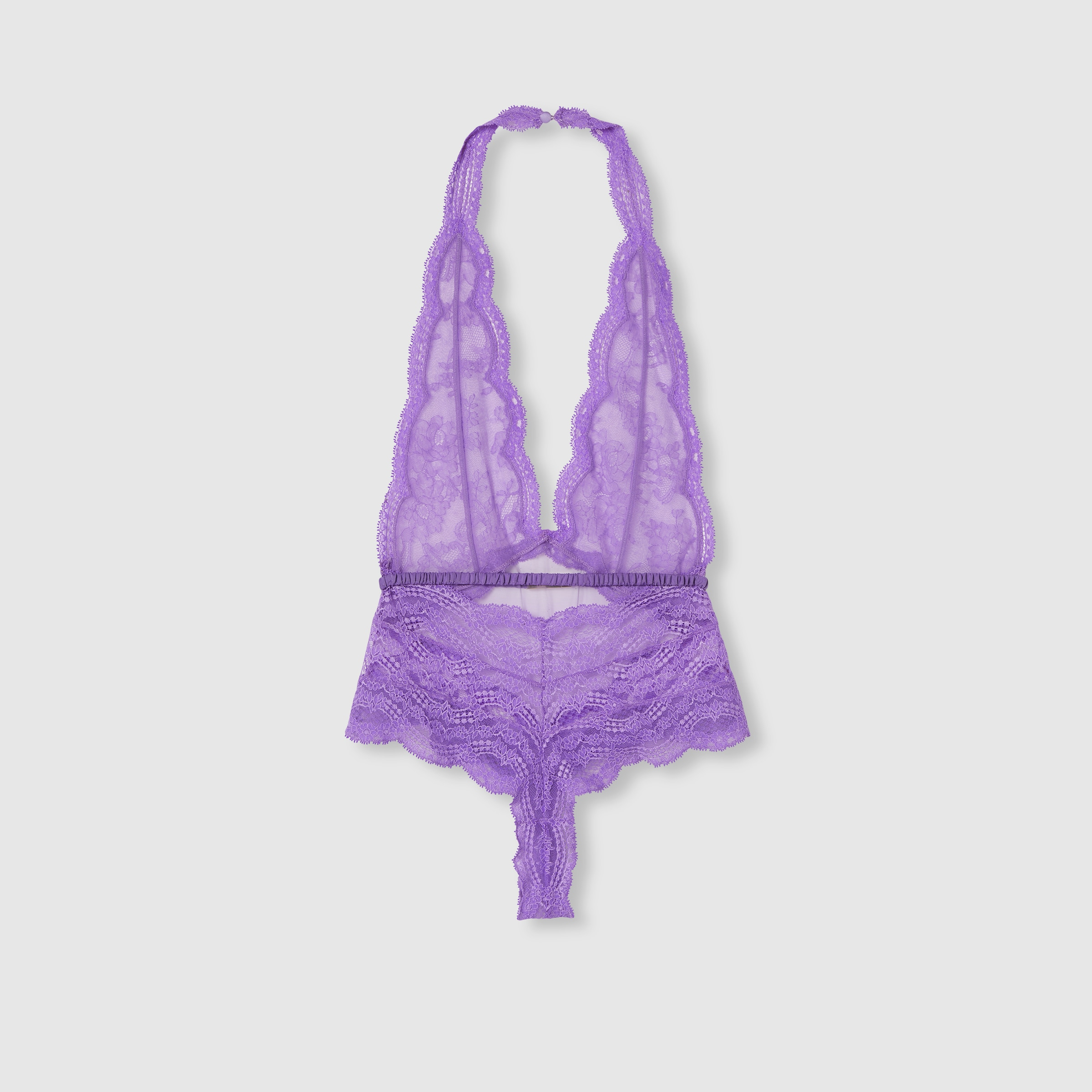 Floral lace tulle bodysuit - 7