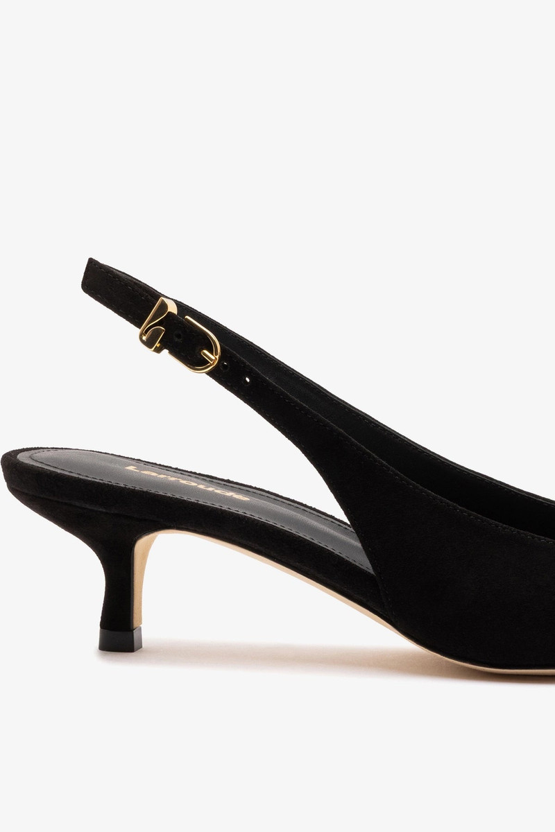 Nara Pump In Black Suede and Leather 4