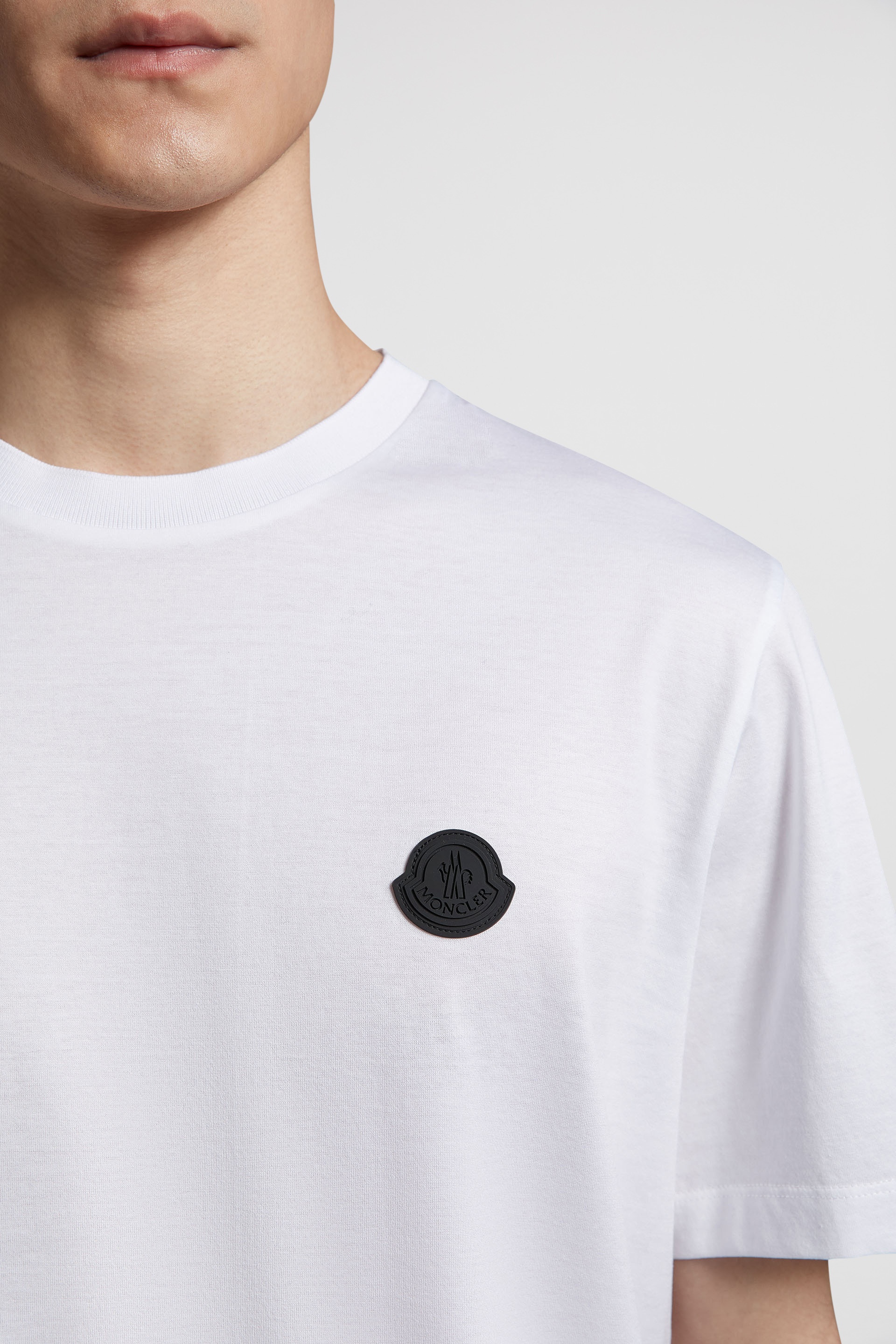 Vertical Back Logo Cotton T-Shirt - 7