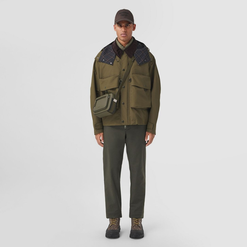 Two-tone Grainy Leather Crossbody Bag 6