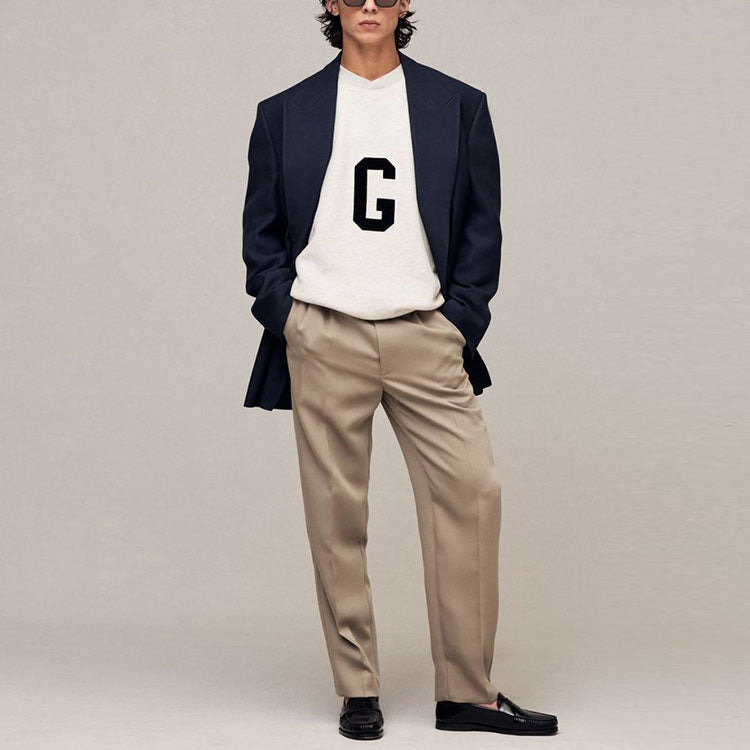 Fear of God G Crewneck Sweatshirt 'Cream Heather' FG50-054OFL-101 - 4