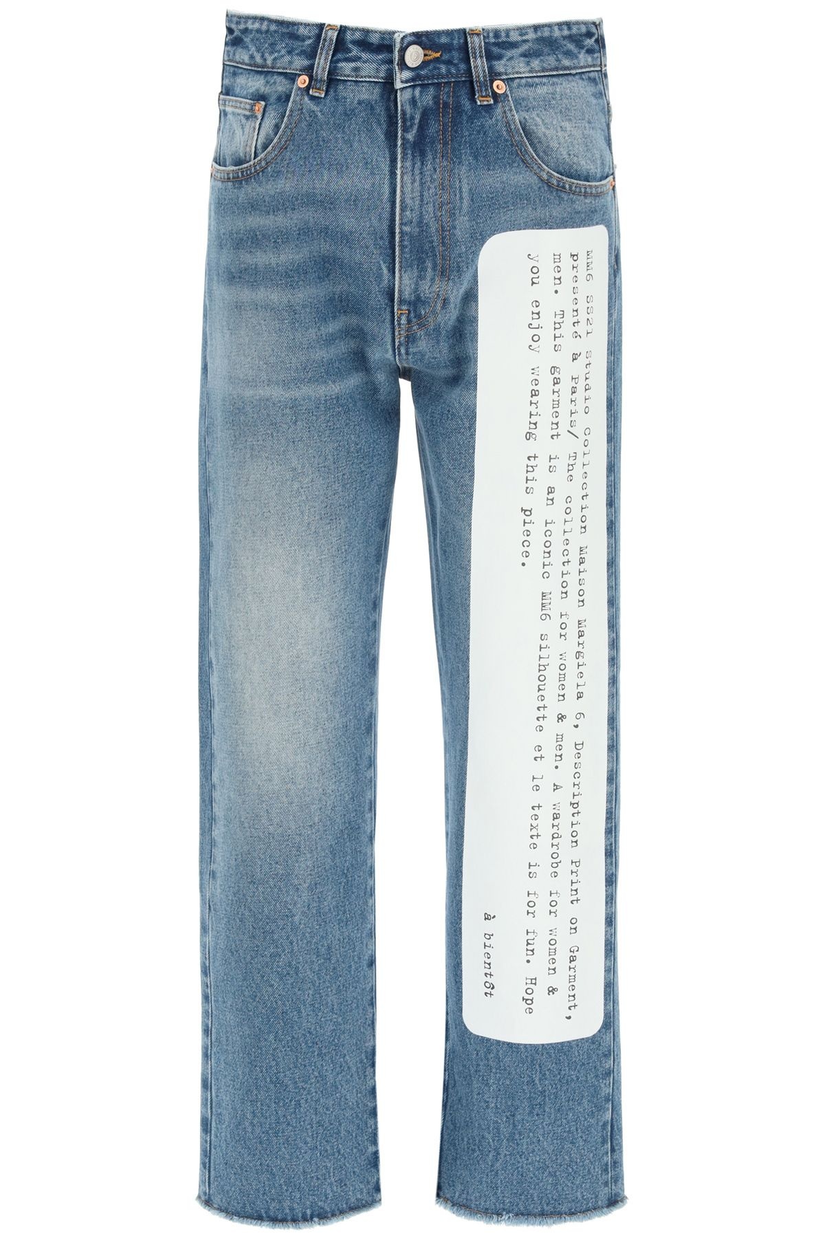 ARCHIVE PRINT DENIM JEANS - 1