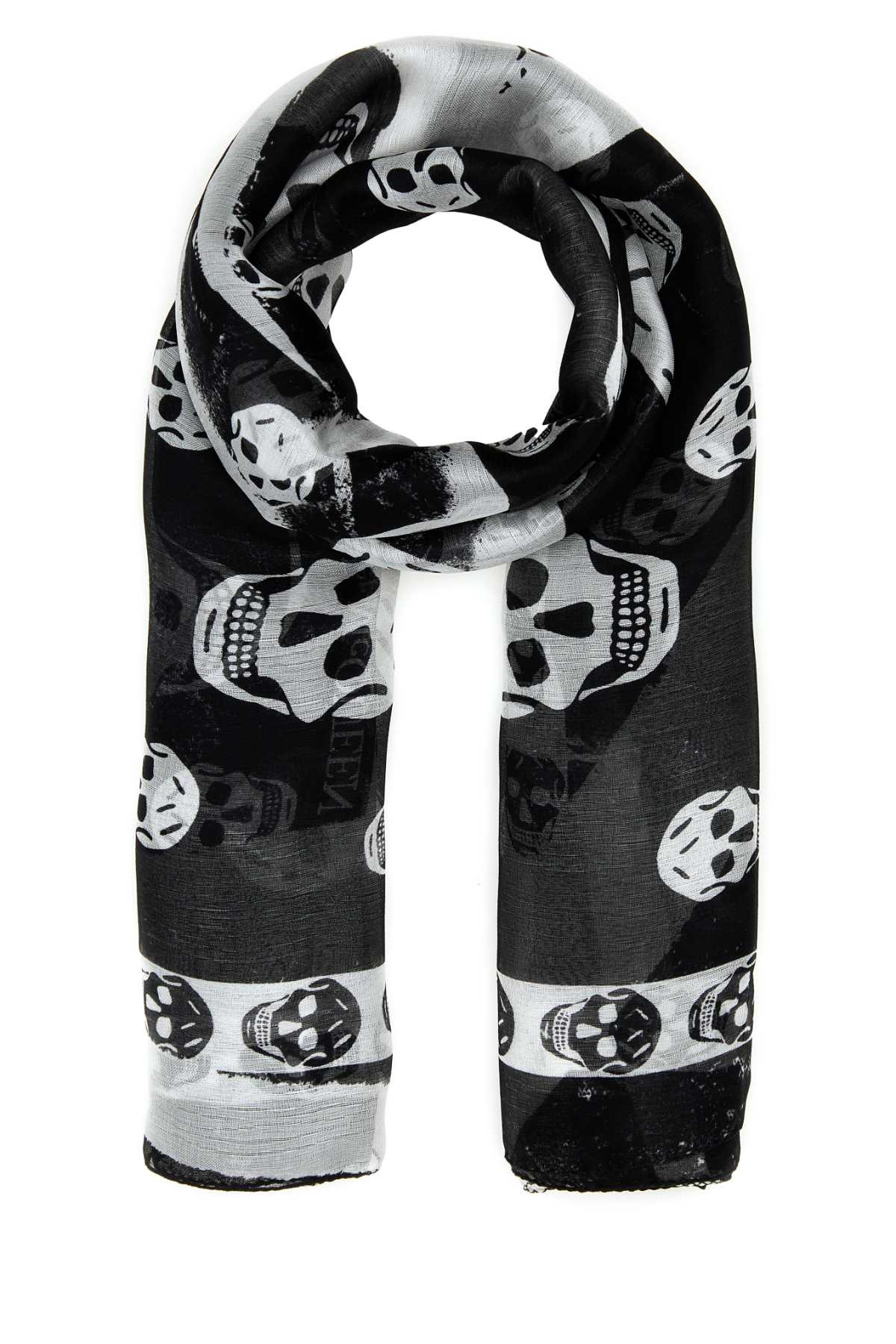 Alexander Mcqueen Women Printed Silk Foulard - 1