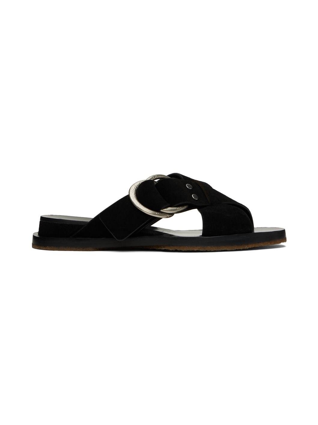 Black Beau Cross Sandals - 1