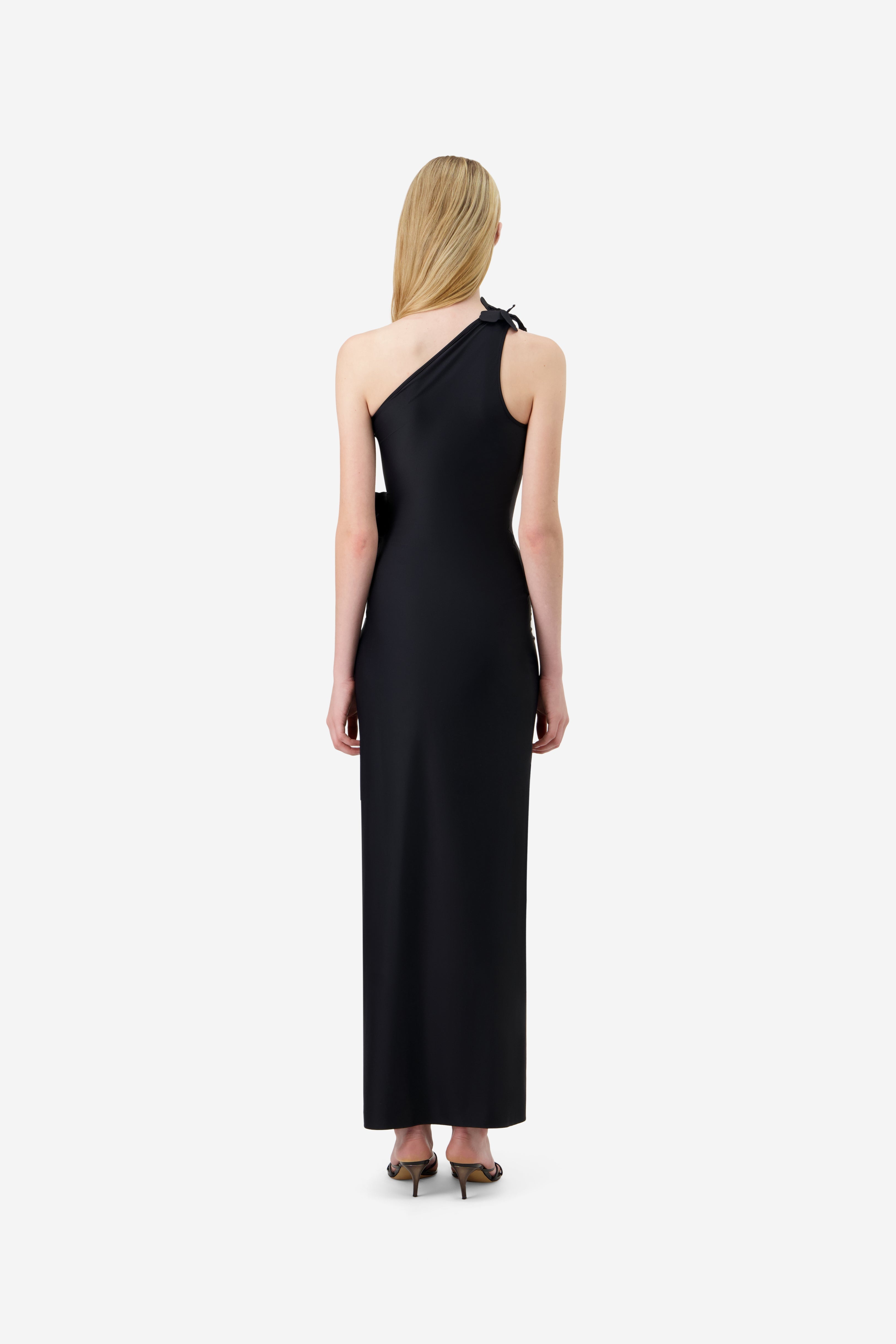 Asymmetric Flower Gown - 4