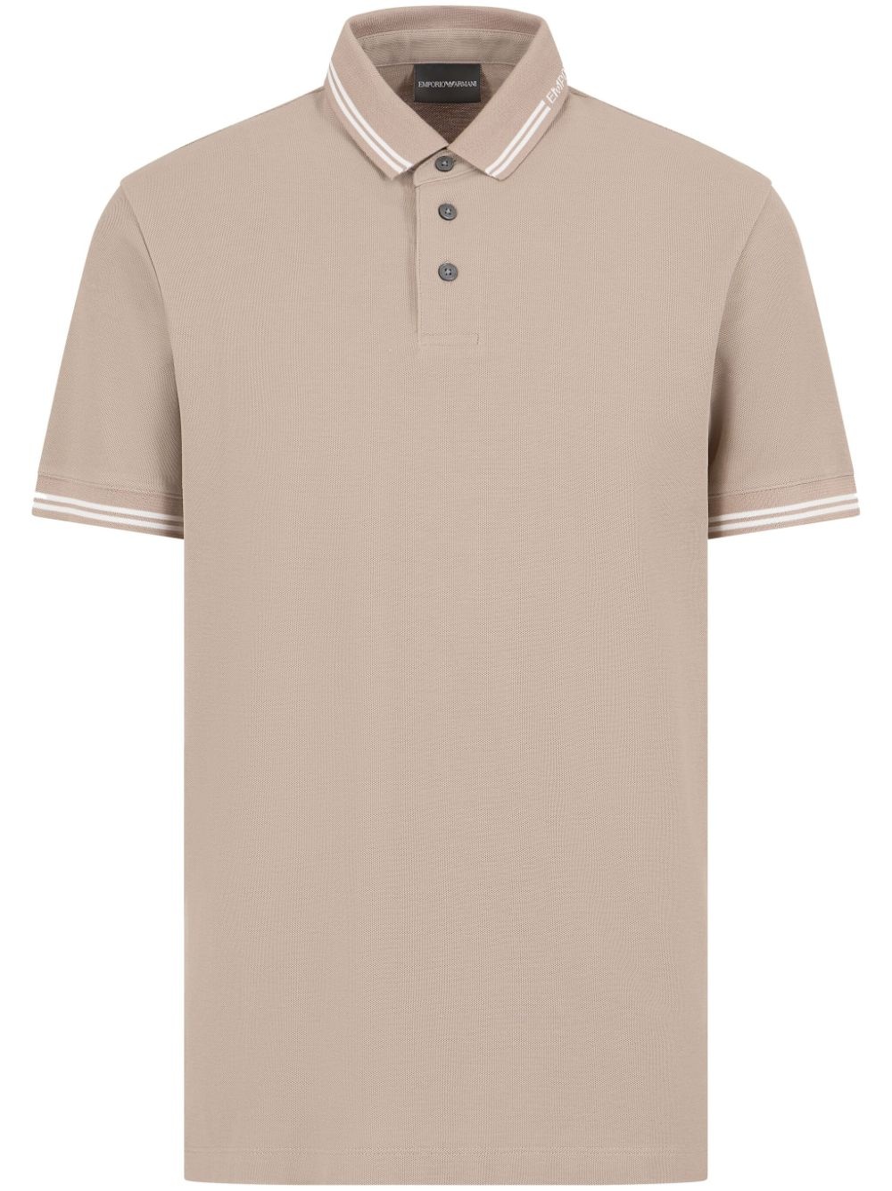 placed-logo jersey polo shirt - 1