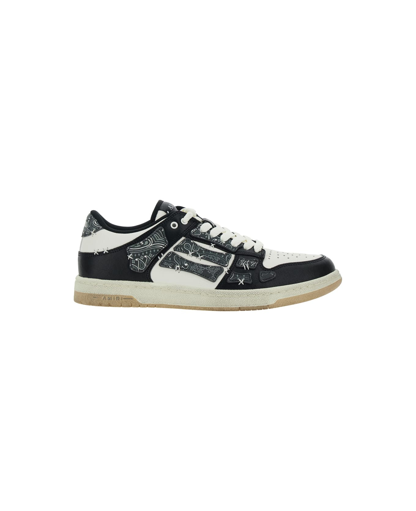 'skel Top' Black Low Top Sneakers With Logo Patch On The Tongue And Logo Lettering On The Heel In Le - 1