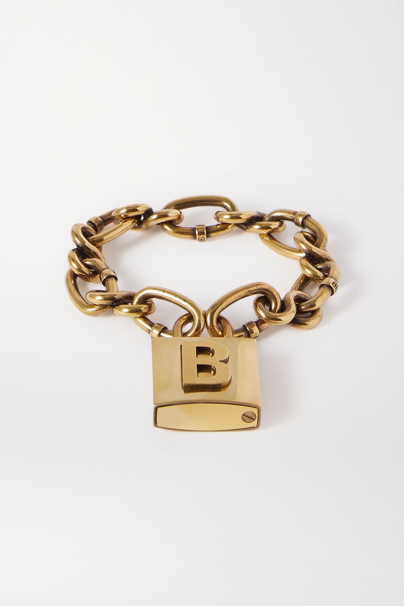 Lock embossed gold-tone bracelet - 1