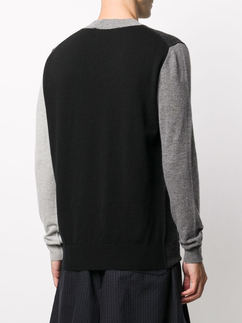 colour-block crew neck jumper - 4