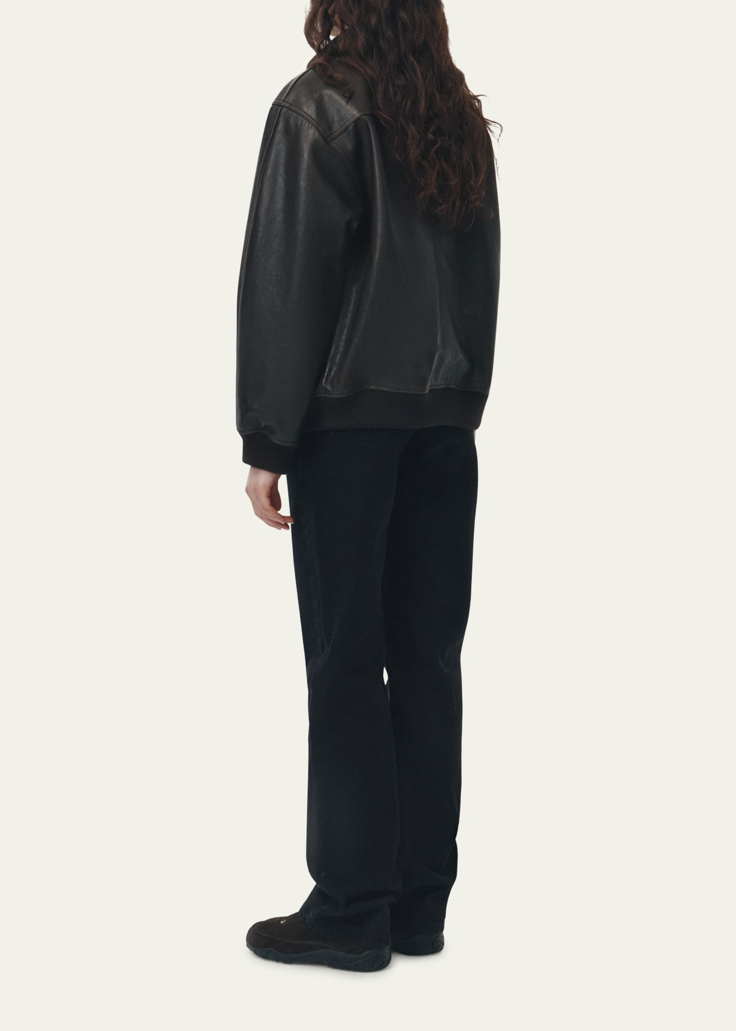 Unisex Leather Blouson Aviator Jacket - 3