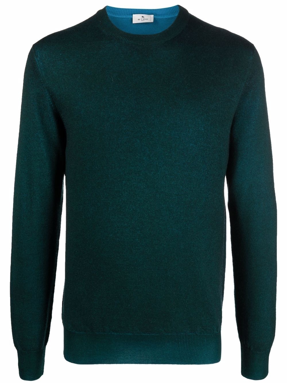 long-sleeved virgin wool jumper - 1