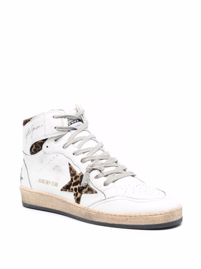 Golden Goose logo-print high-top leather sneakers outlook