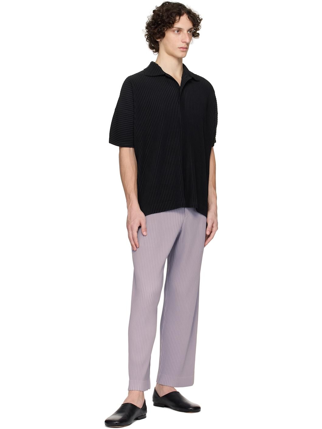 Purple Tailored Pleats 2 Trousers - 4