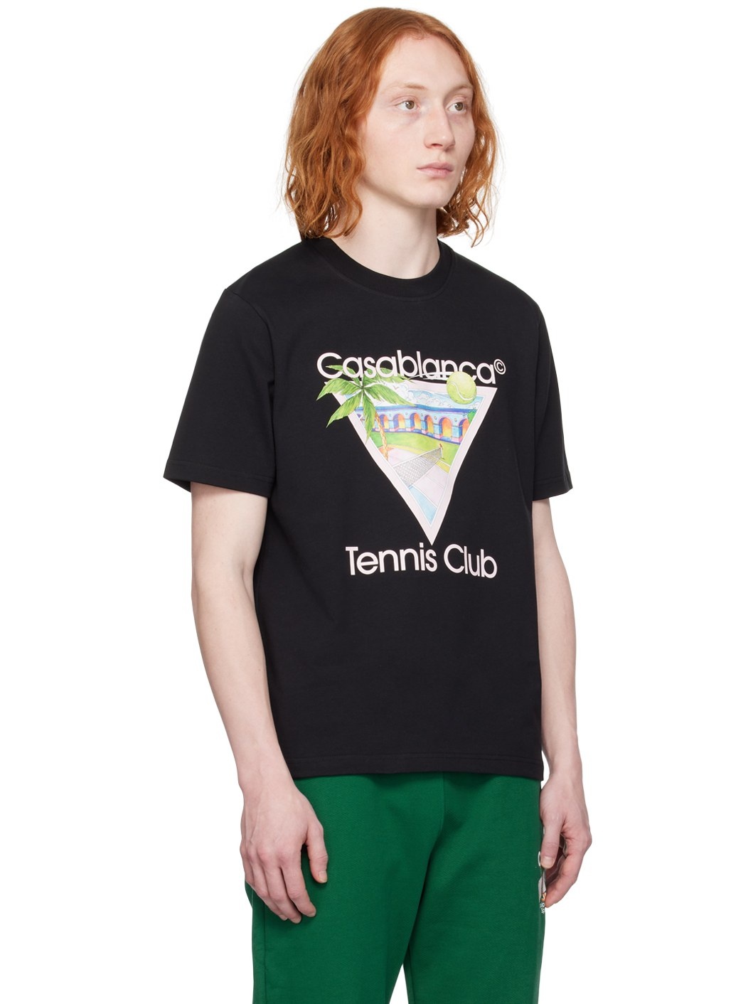 SSENSE Exclusive Black 'Tennis Club' Icon T-Shirt - 2