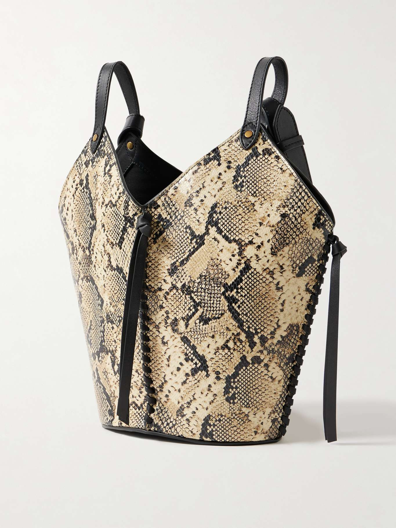 Tampa mini snake-effect leather bucket bag Snake print - 3