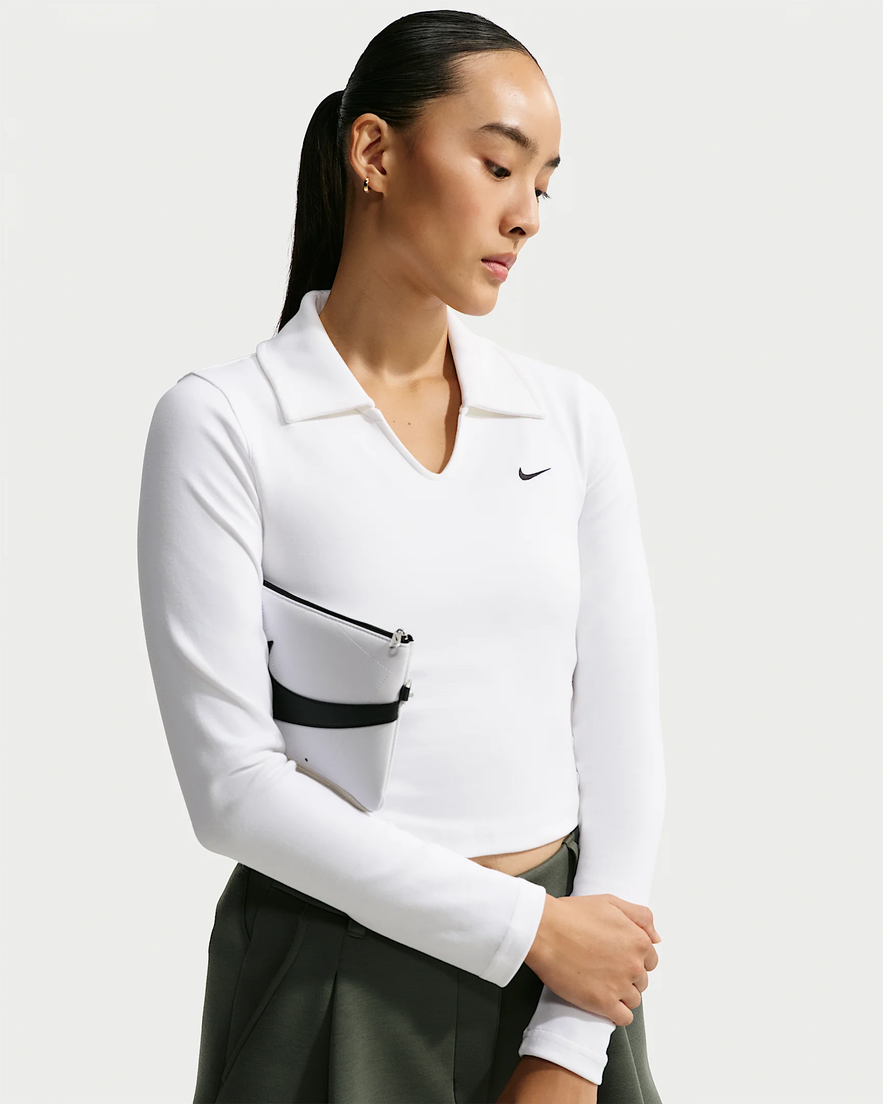 Nike Sportswear Women's Tight Long-Sleeve Cropped Polo - 1