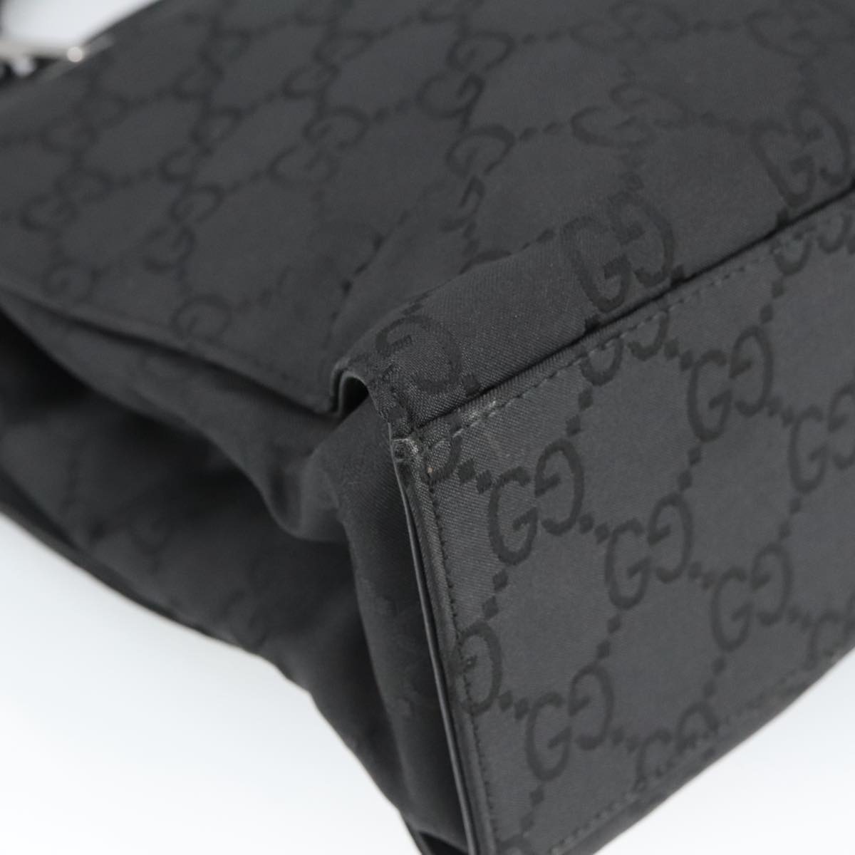 GUCCI Bamboo GG Canvas Hand Bag Nylon Black Silver 002 1016 002 1016 - 11