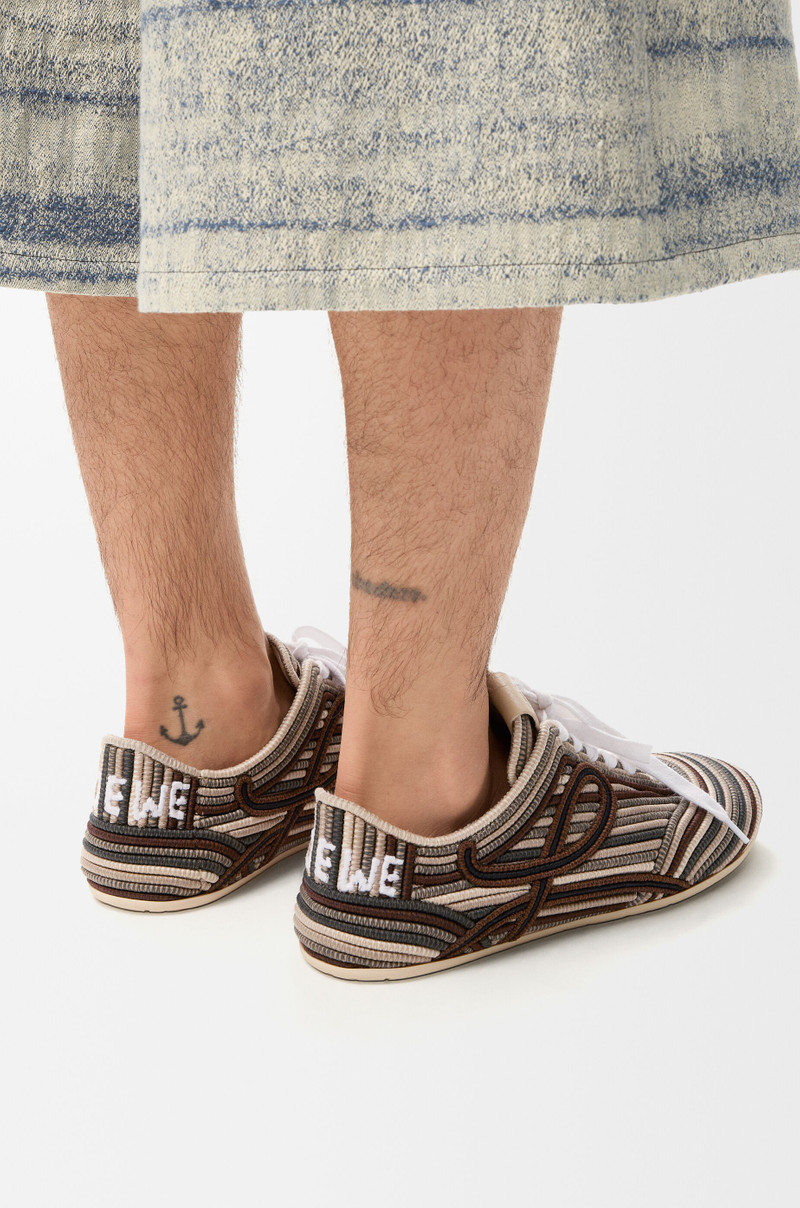 Loewe Yago sneaker in embroidered canvas outlook