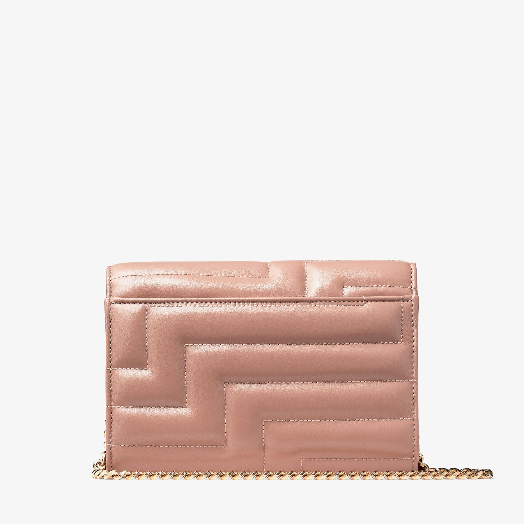 Varenne Avenue Clutch
Ballet Pink Quilted Nappa Leather Clutch Bag with Light Gold JC Emblem - 7