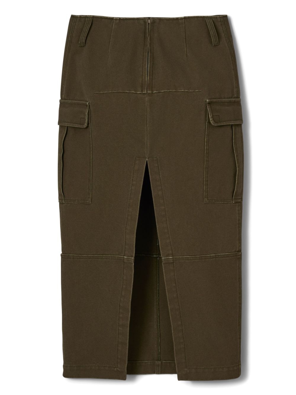 cargo-pocket canvas midi skirt - 6