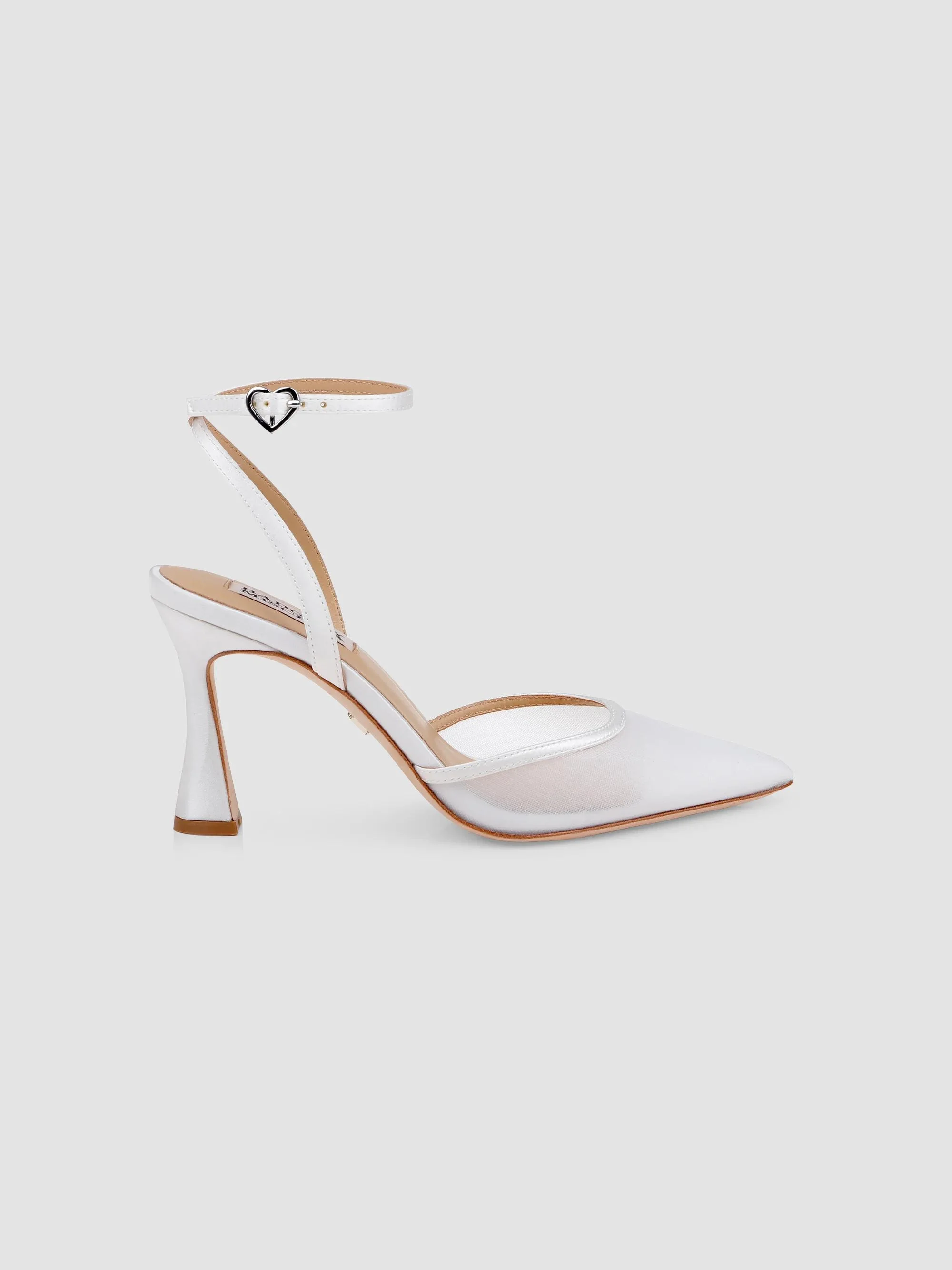 Women's Yordan 85MM Satin & Mesh Pumps - White Satin - 1