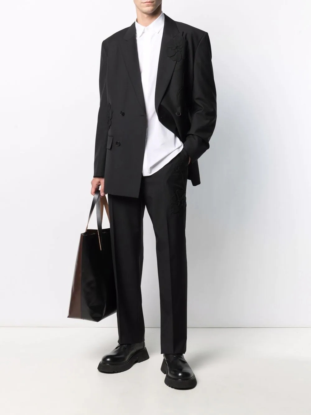 slim-fit tailored trousers - 3