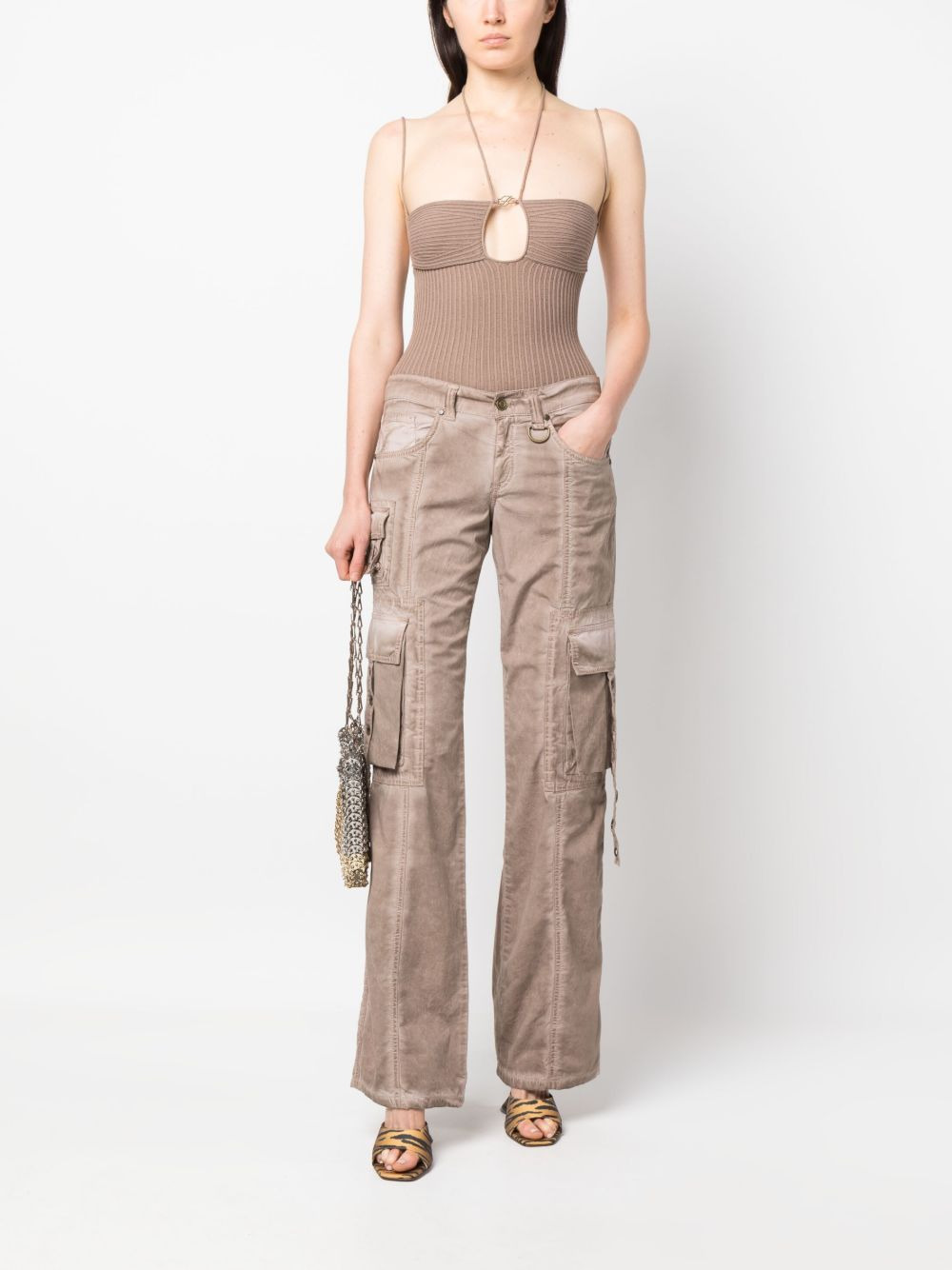 halterneck knitted top - 2