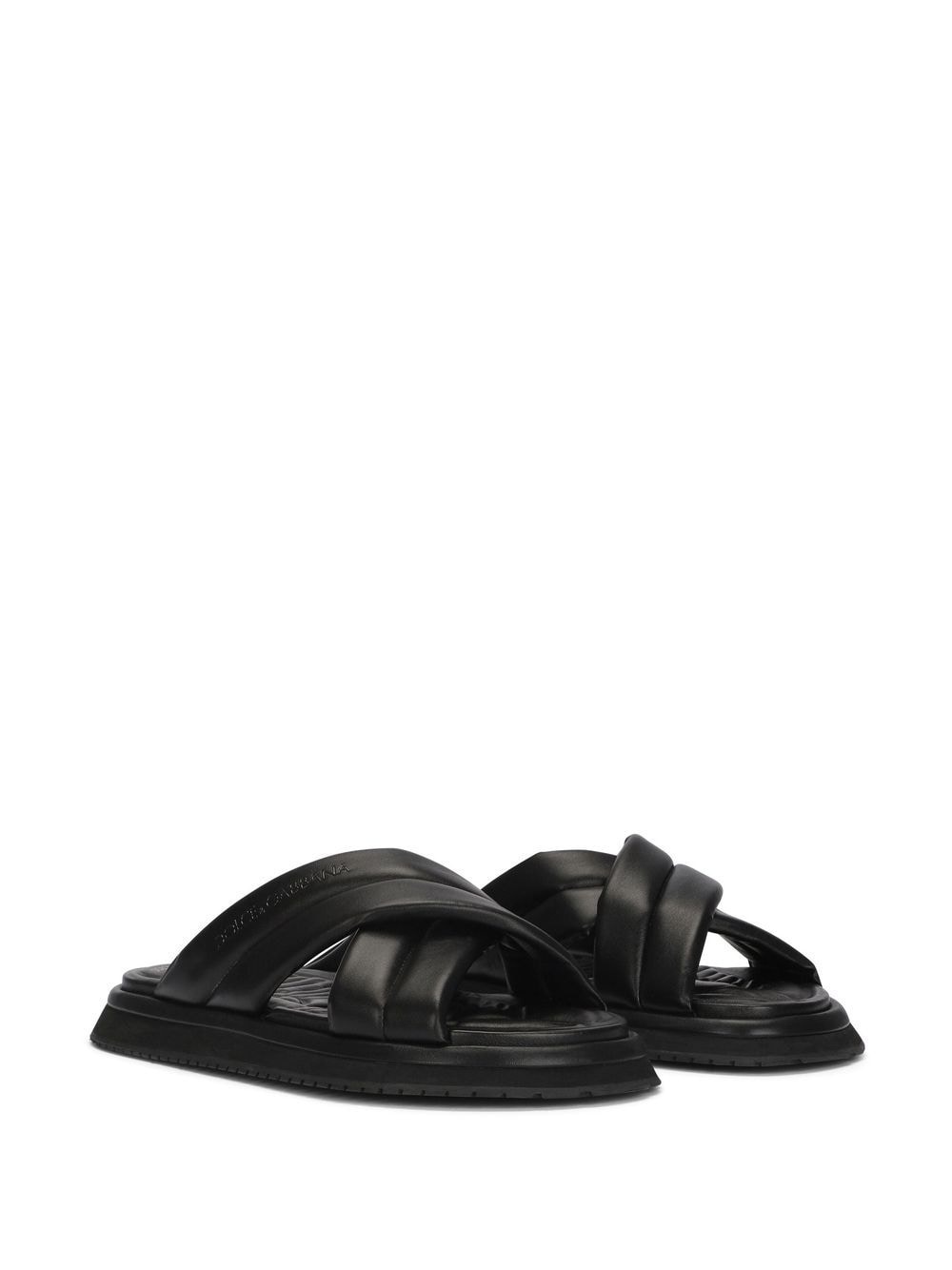 debossed-logo leather sandals - 2