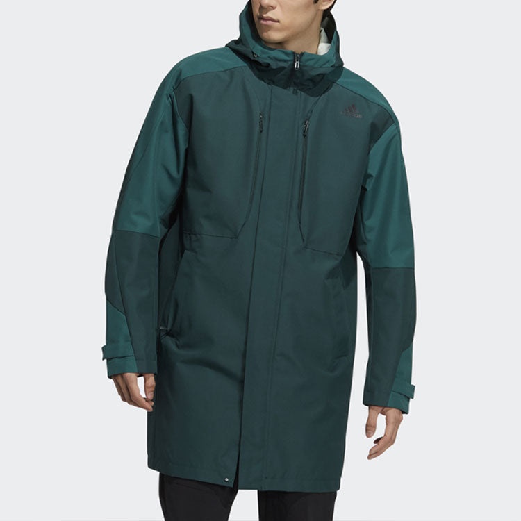 adidas Elastic hooded Zipper Logo Jacket Green H39268 - 2