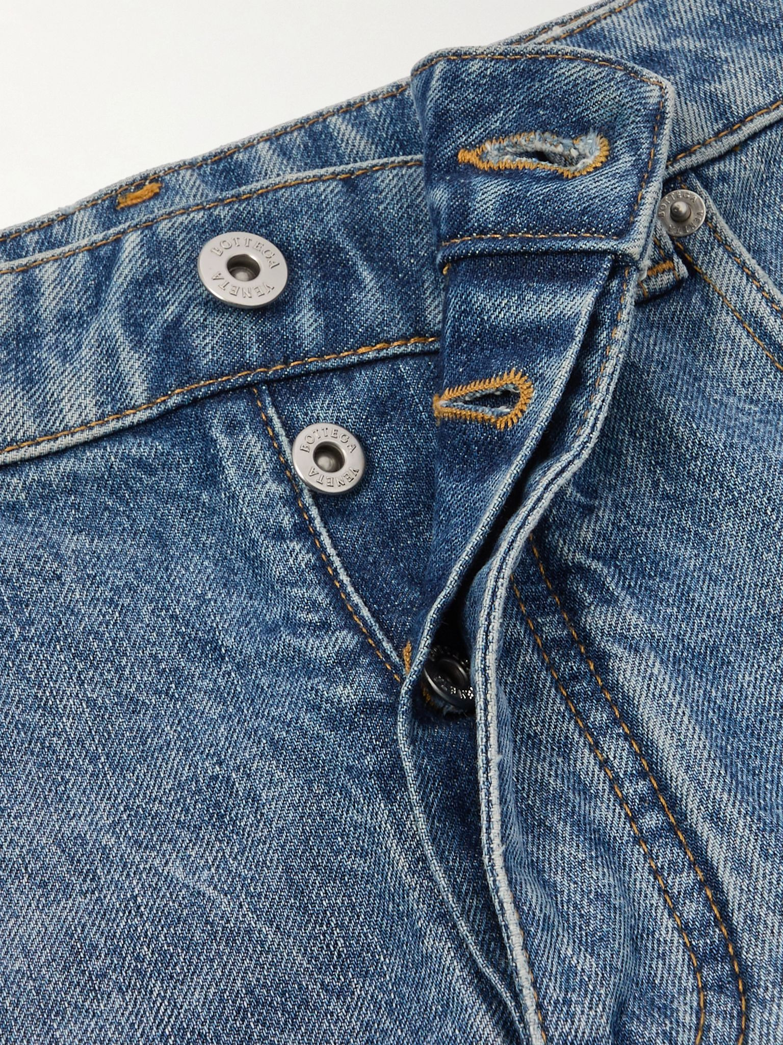 High-rise straight-leg jeans Mid denim - 5