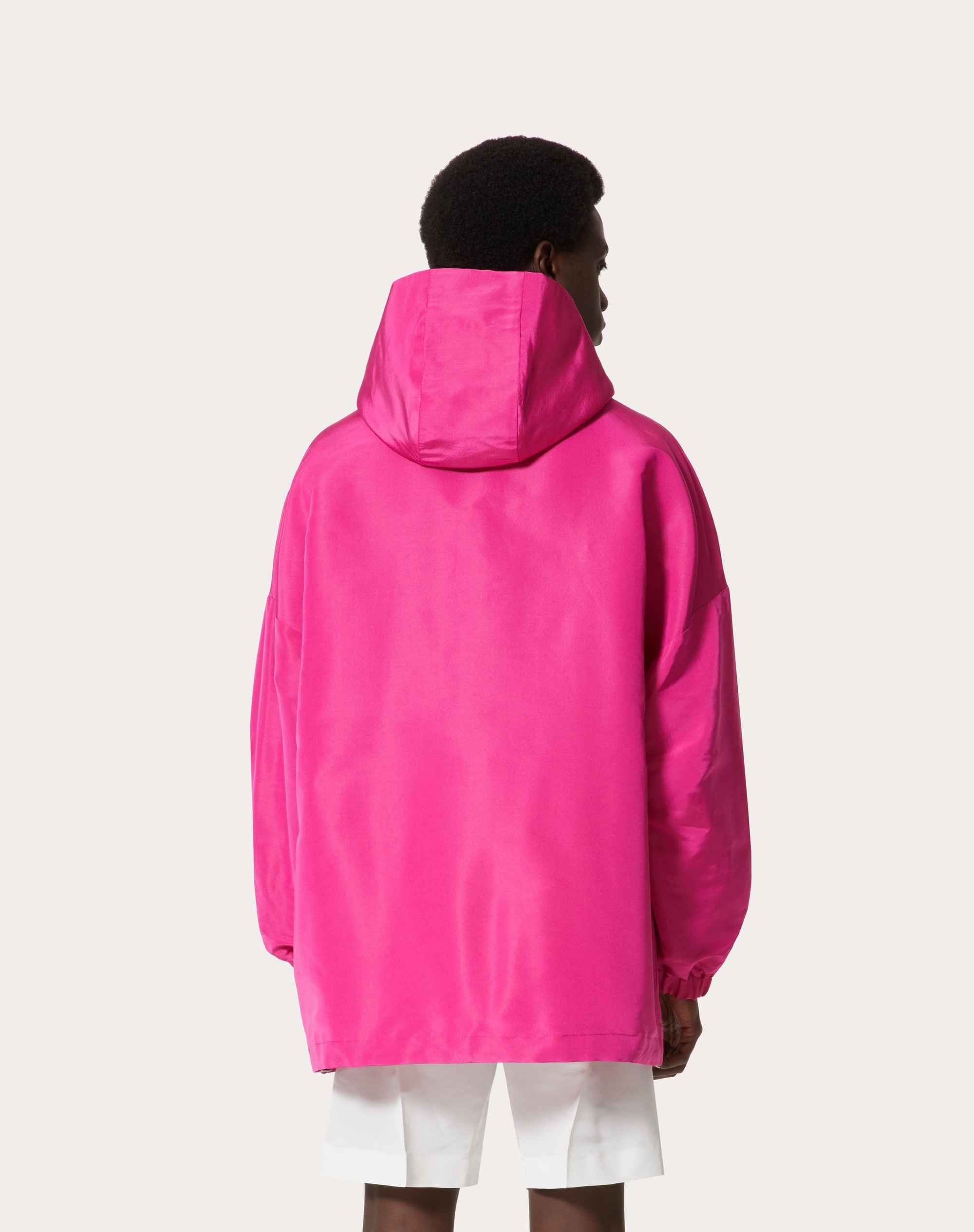 SILK FAILLE ANORAK JACKET - 4