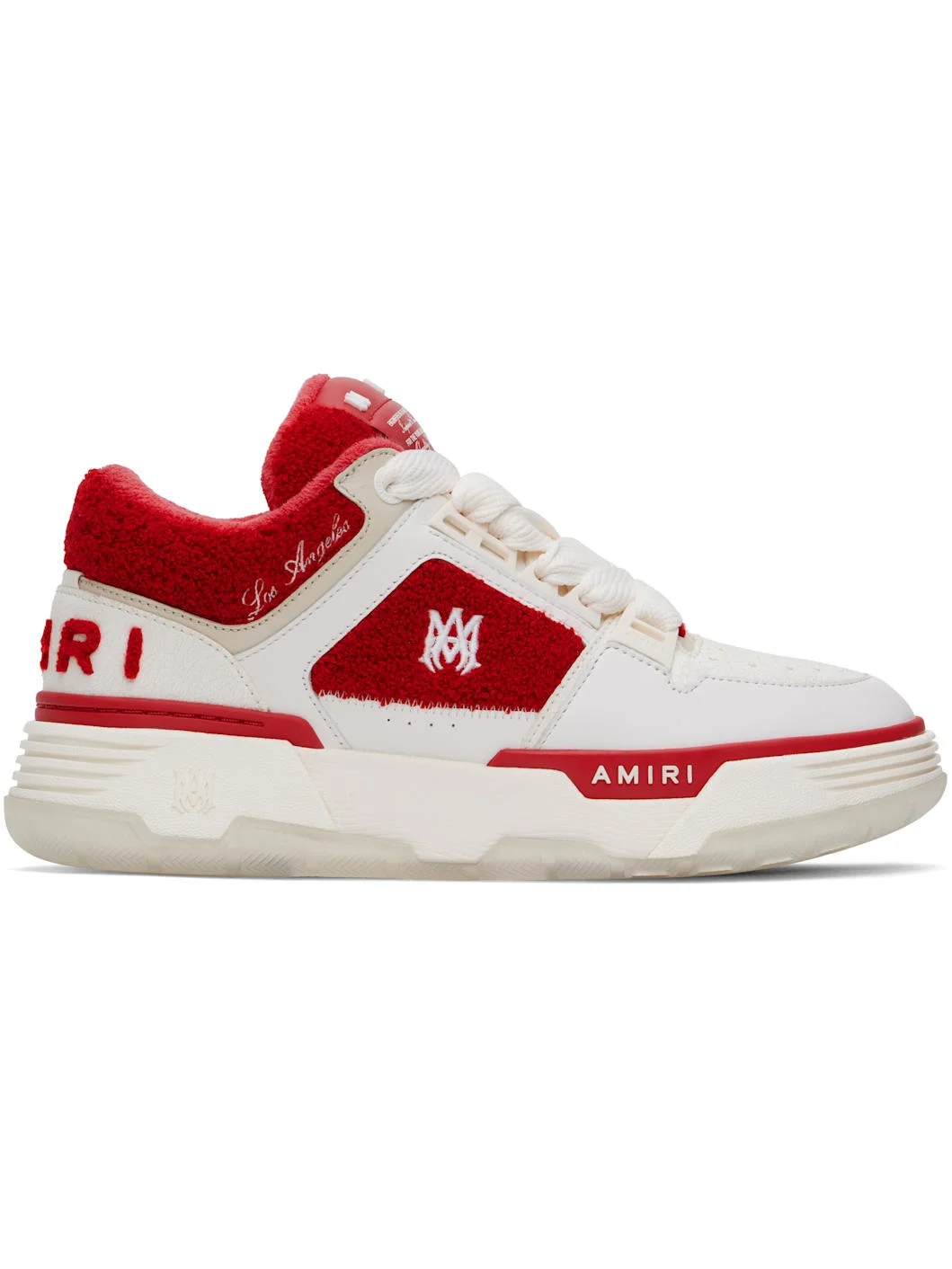 White & Red Varsity MA-1 Sneakers - 1