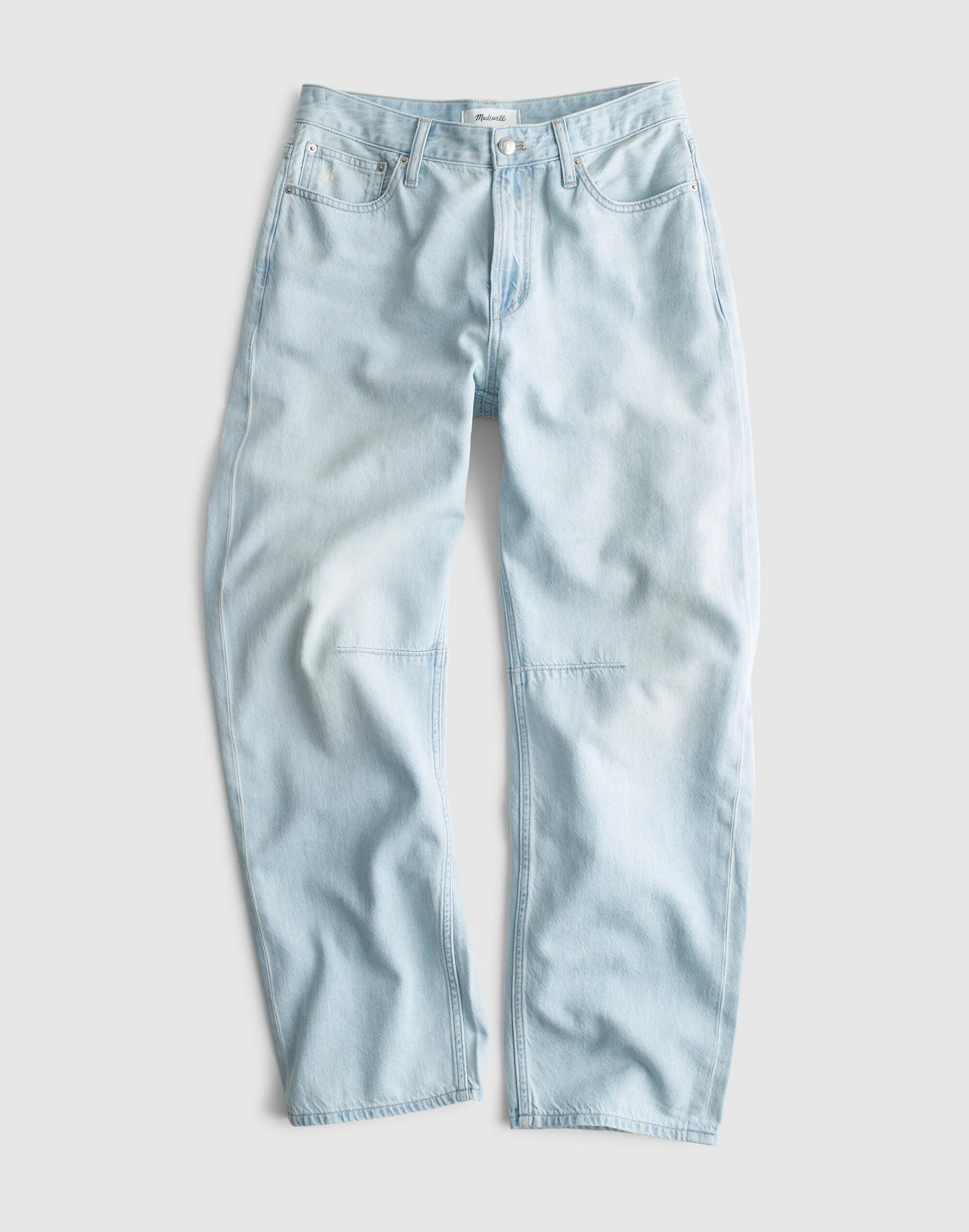 The Curvy Darted Barrel-Leg Jean in Airy Denim - 1