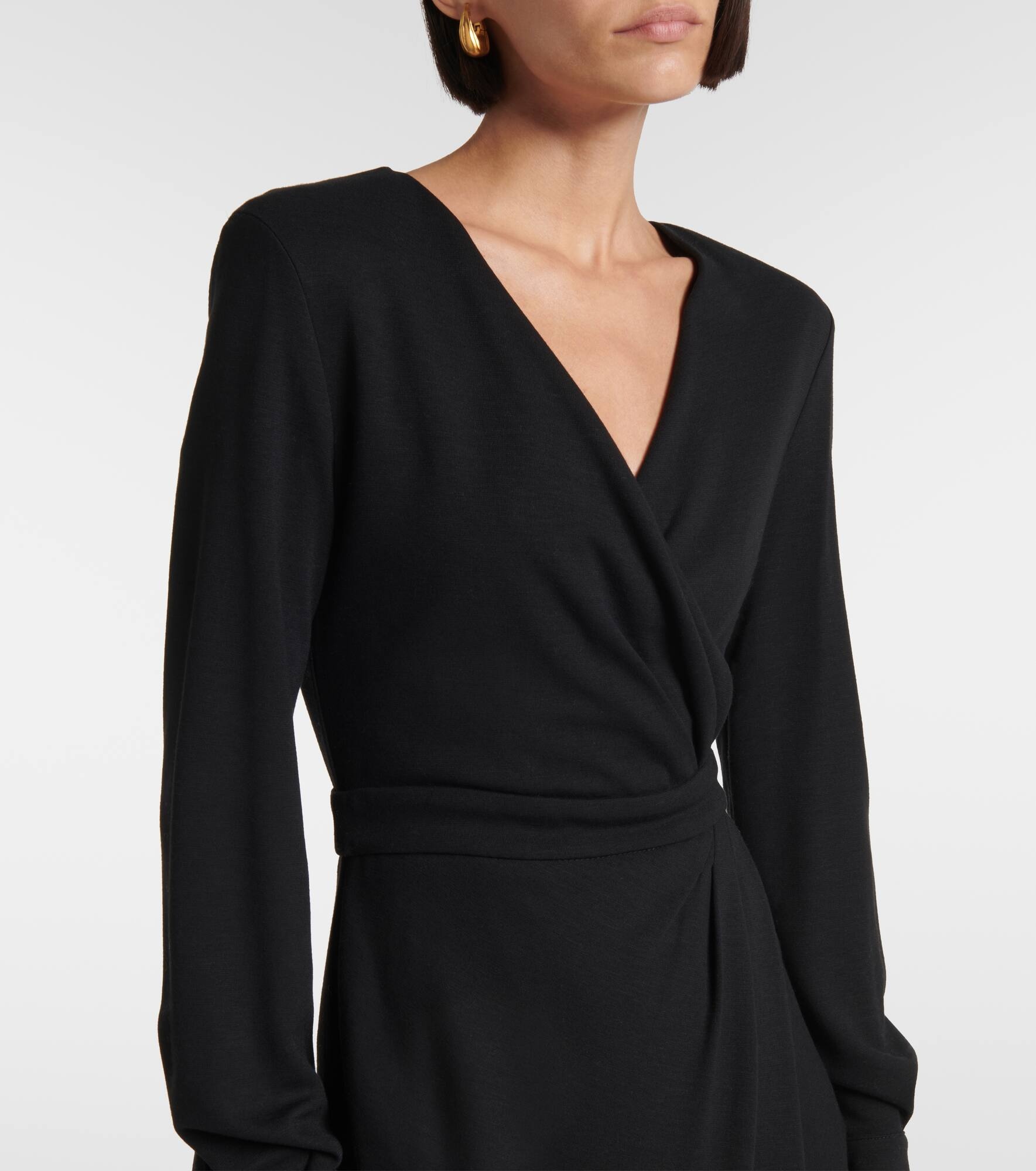 Virtus gathered jersey midi dress - 4
