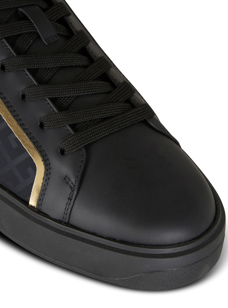 B-Court monogrammed nylon and leather trainers 6