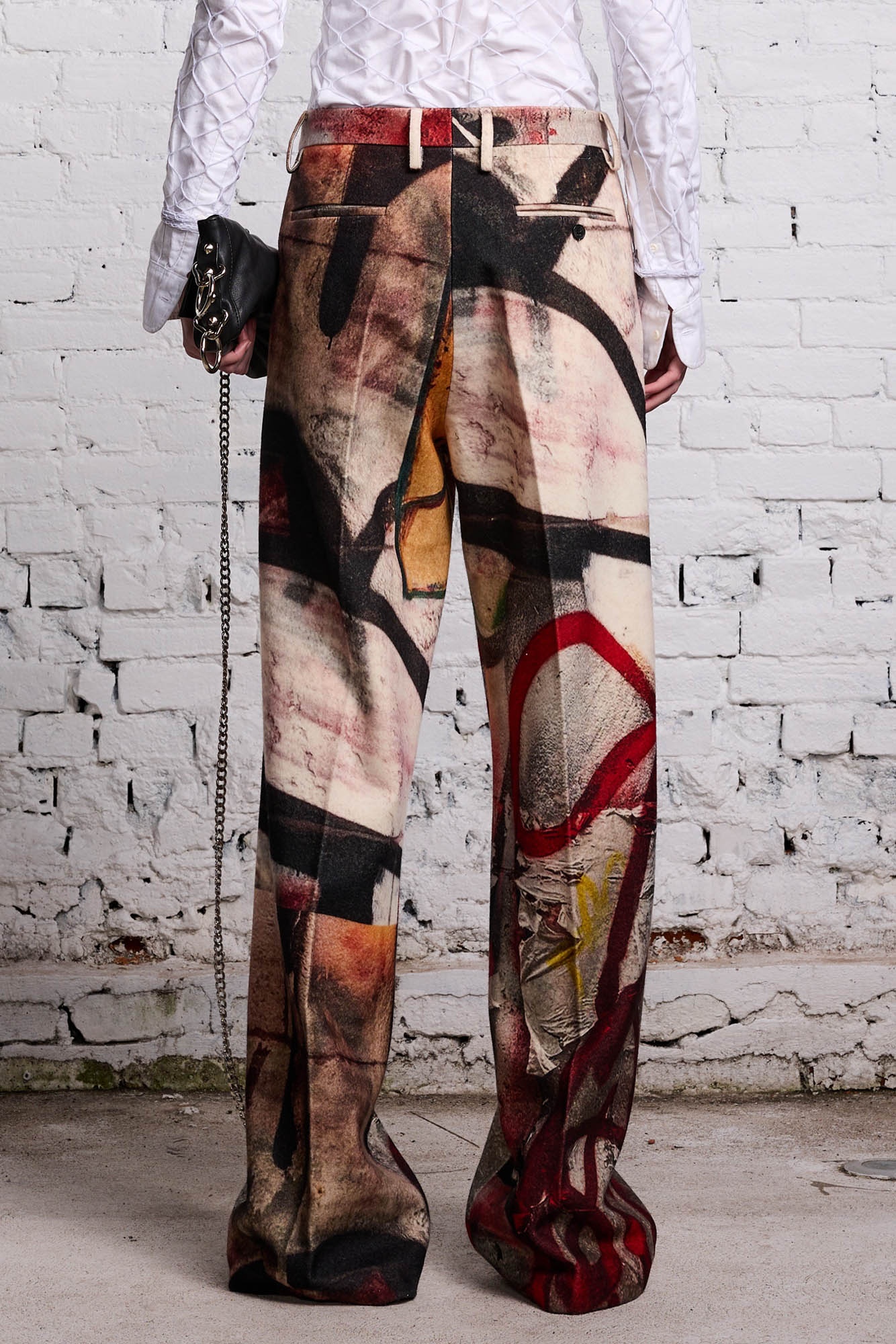 DAMON WOOL TROUSER - ABSTRACT PRINT - 7