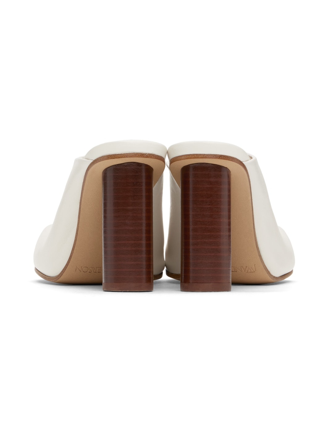 White Paw Leather Mules - 2