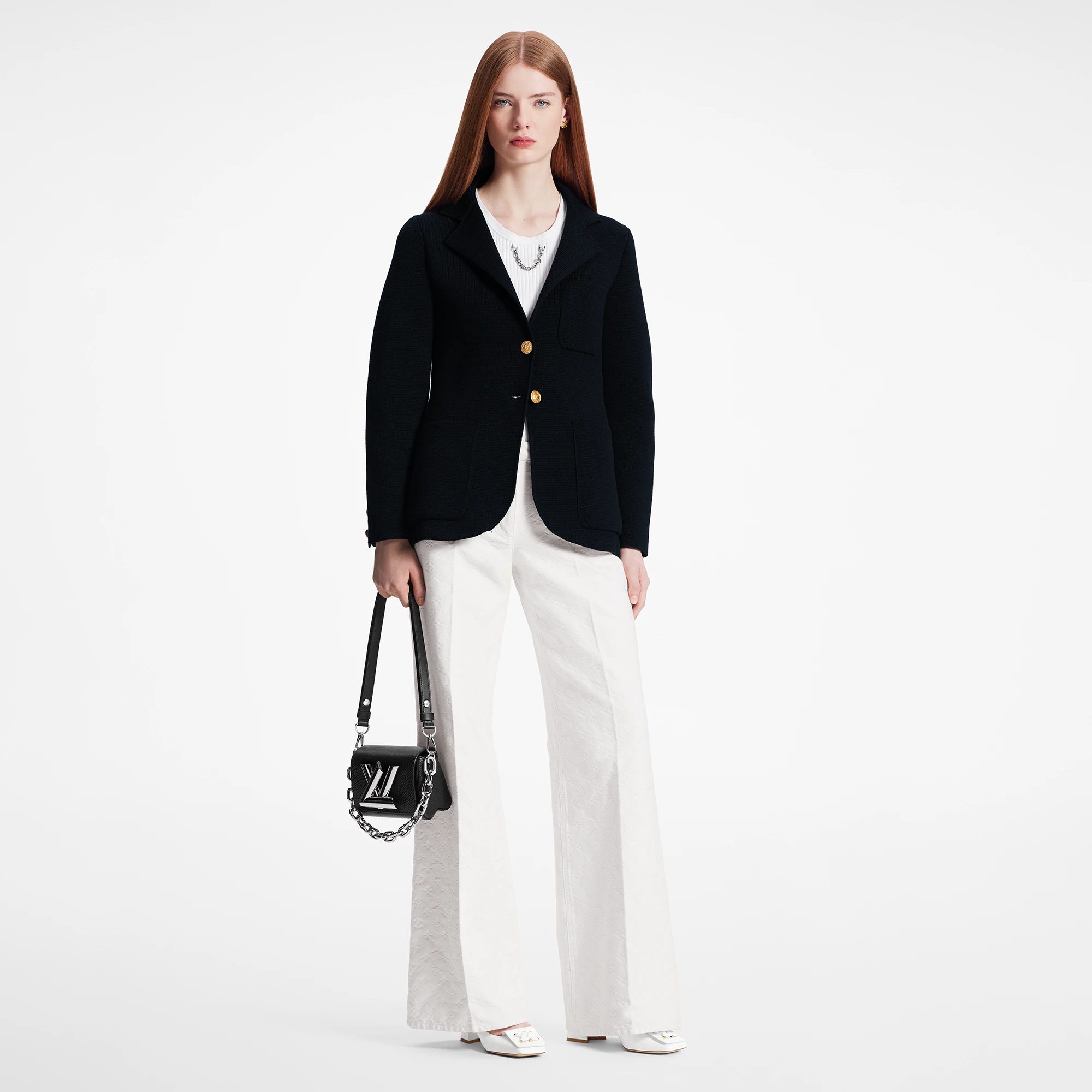 Three-Pocket Knit Blazer - 4
