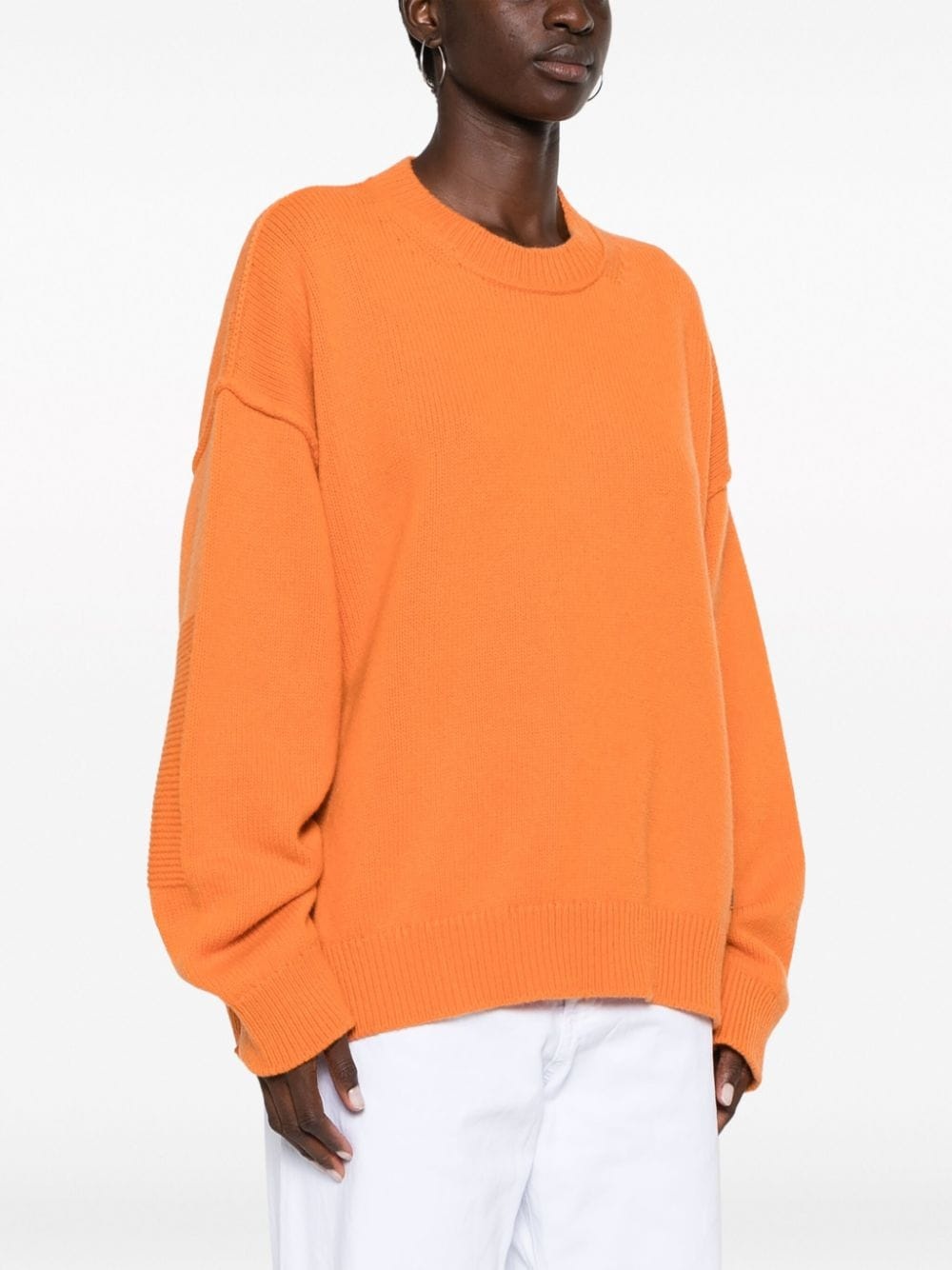 wool-cashmere drop shoulder jumper - 3